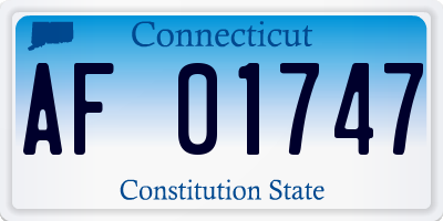 CT license plate AF01747