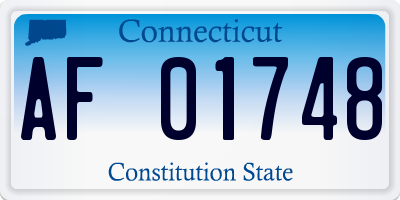 CT license plate AF01748