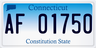 CT license plate AF01750