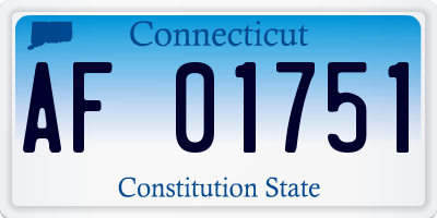CT license plate AF01751