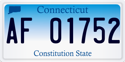 CT license plate AF01752