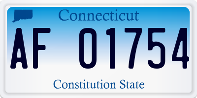 CT license plate AF01754
