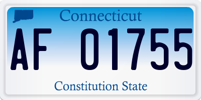 CT license plate AF01755