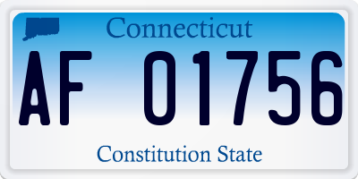 CT license plate AF01756