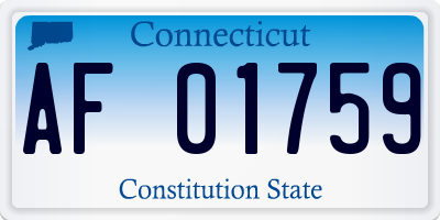 CT license plate AF01759