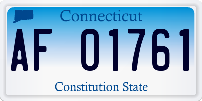 CT license plate AF01761