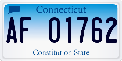 CT license plate AF01762