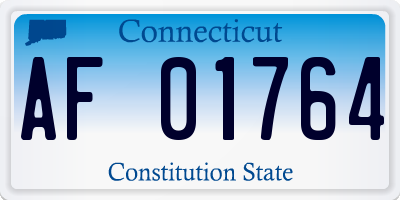CT license plate AF01764