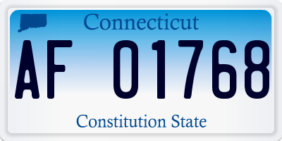 CT license plate AF01768