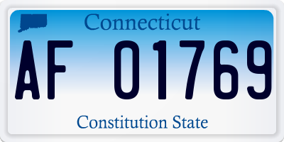 CT license plate AF01769