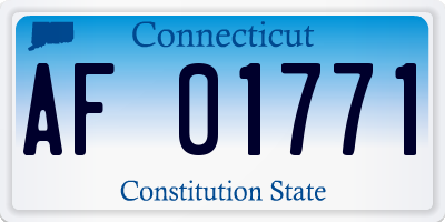 CT license plate AF01771
