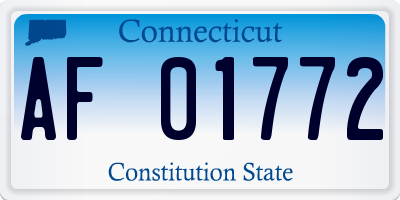 CT license plate AF01772