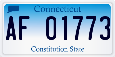 CT license plate AF01773