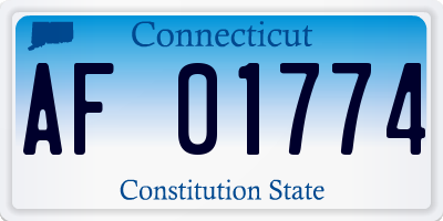 CT license plate AF01774