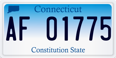 CT license plate AF01775