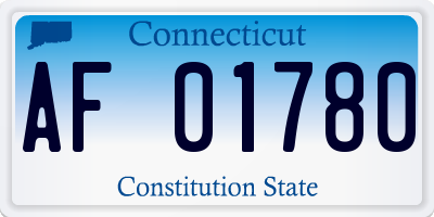 CT license plate AF01780