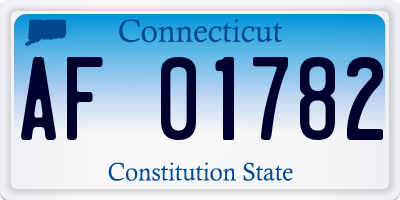 CT license plate AF01782