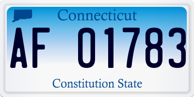 CT license plate AF01783