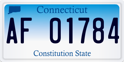 CT license plate AF01784