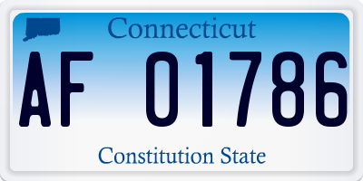 CT license plate AF01786