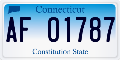 CT license plate AF01787