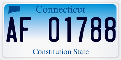 CT license plate AF01788