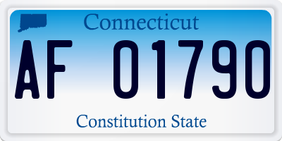 CT license plate AF01790
