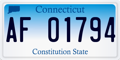 CT license plate AF01794