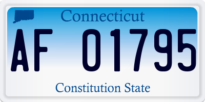 CT license plate AF01795