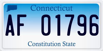 CT license plate AF01796