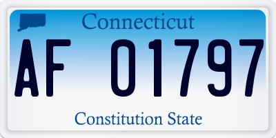 CT license plate AF01797