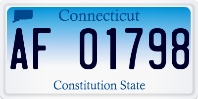 CT license plate AF01798
