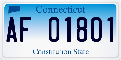 CT license plate AF01801