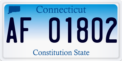 CT license plate AF01802