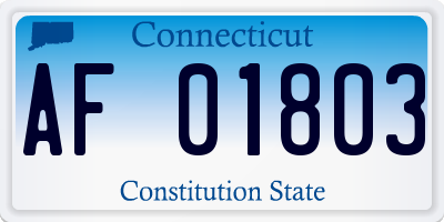 CT license plate AF01803