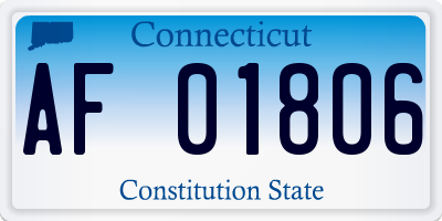 CT license plate AF01806