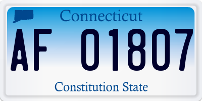 CT license plate AF01807