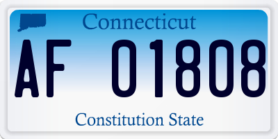 CT license plate AF01808