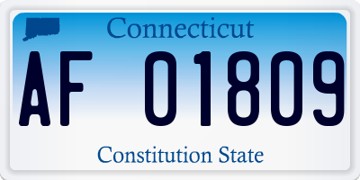 CT license plate AF01809