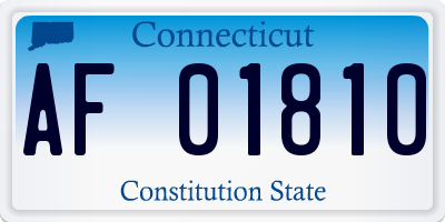 CT license plate AF01810