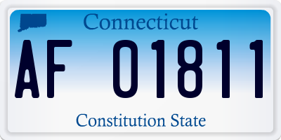 CT license plate AF01811