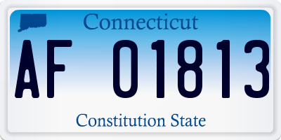 CT license plate AF01813