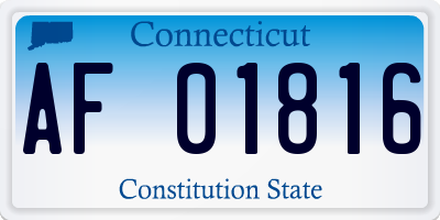 CT license plate AF01816