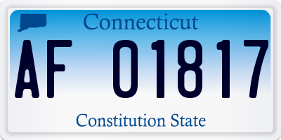 CT license plate AF01817