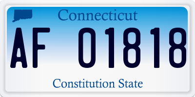 CT license plate AF01818