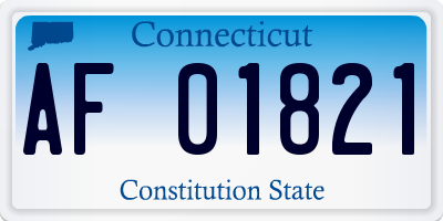 CT license plate AF01821