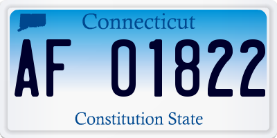CT license plate AF01822