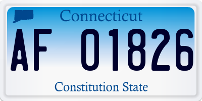 CT license plate AF01826