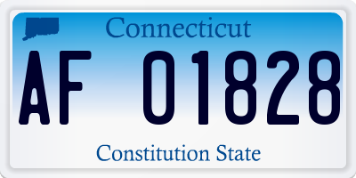 CT license plate AF01828