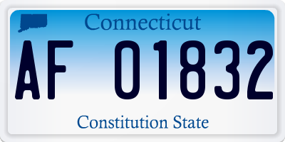 CT license plate AF01832